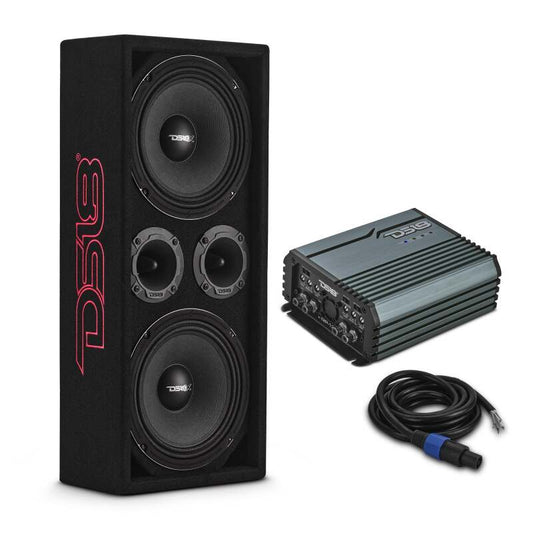 DS18 Ported Enclosure w/ PRO-X8M & PRO-TWX2/FRP-1.2K4 (Not Incl)/Cable/Terminal Incl- Black Carpet