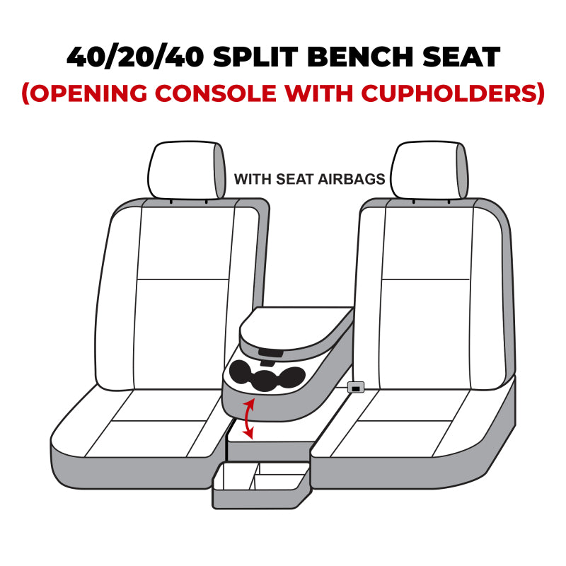 Covercraft 19-24 Dodge RAM Polycotton SeatSaver Custom Front Row Seat Covers - Misty Grey