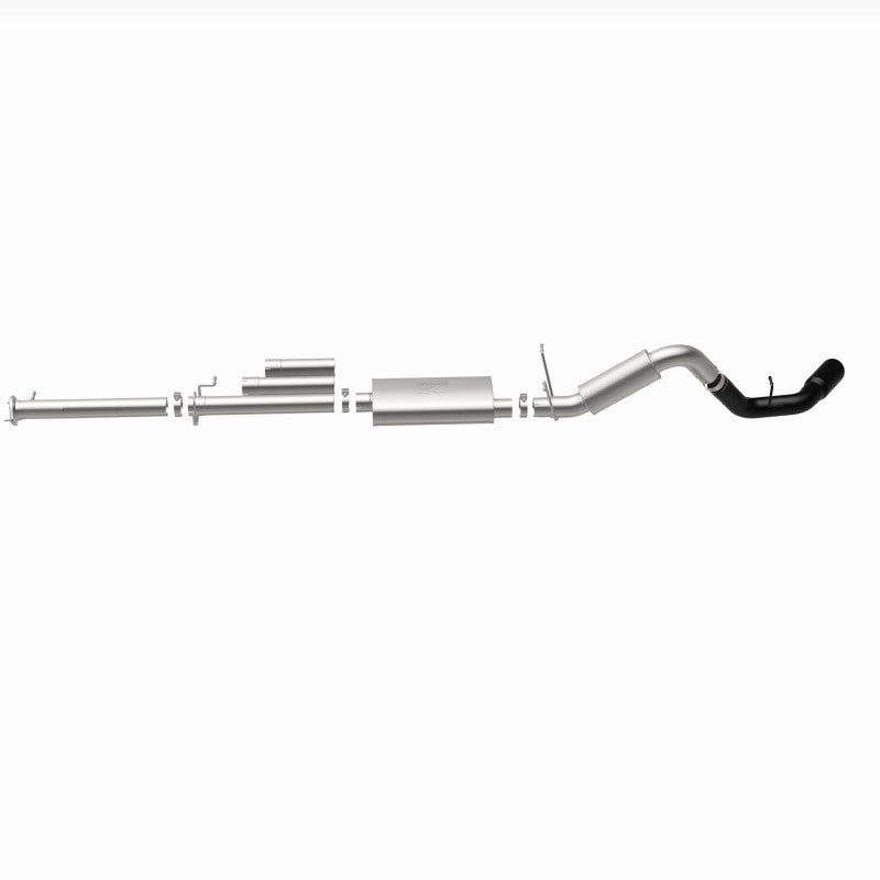 MagnaFlow 11-19 GM 2500/3500 6.0L 4in Single Passenger Side Rear Exit Cat-Back Exhaust w/Black Tips