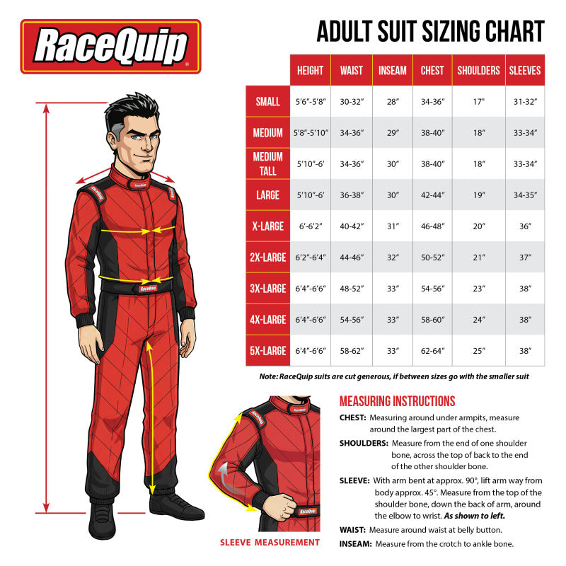 RaceQuip Blue SFI-5 Suit - Large