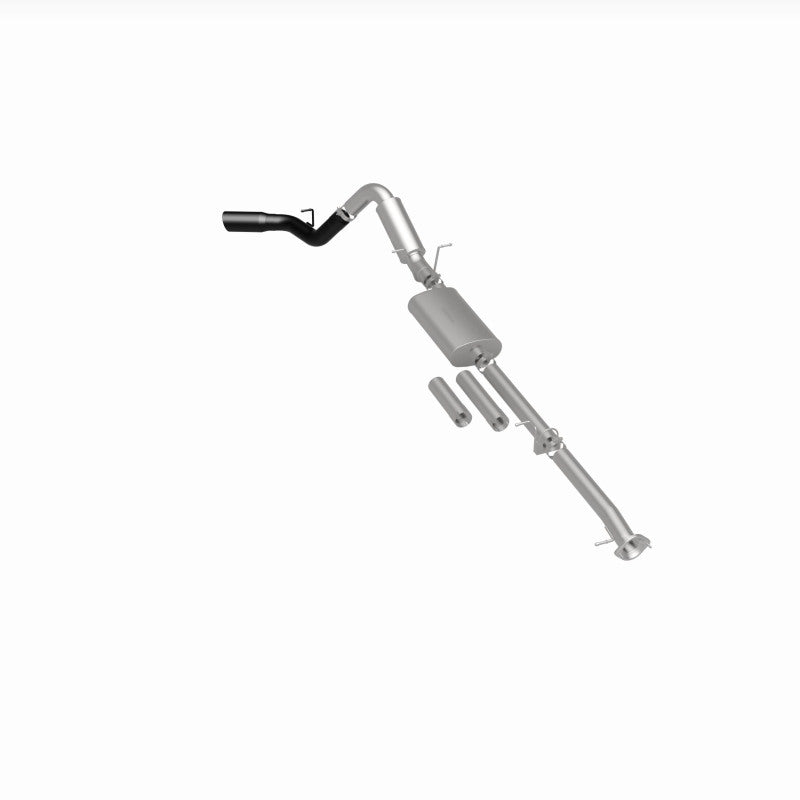 MagnaFlow 11-19 GM 2500/3500 6.0L 4in Single Passenger Side Rear Exit Cat-Back Exhaust w/Black Tips