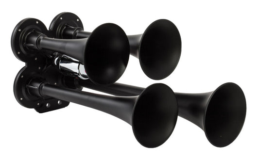 Kleinn Black Quad Horn/ 12.5In/10In/7.5In/6In - XCR2.0 Coated Zinc Alloy
