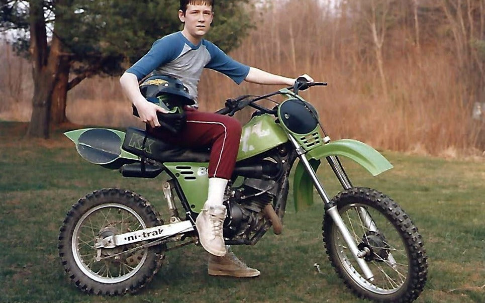 TJ Fish on his Kawasaki KX