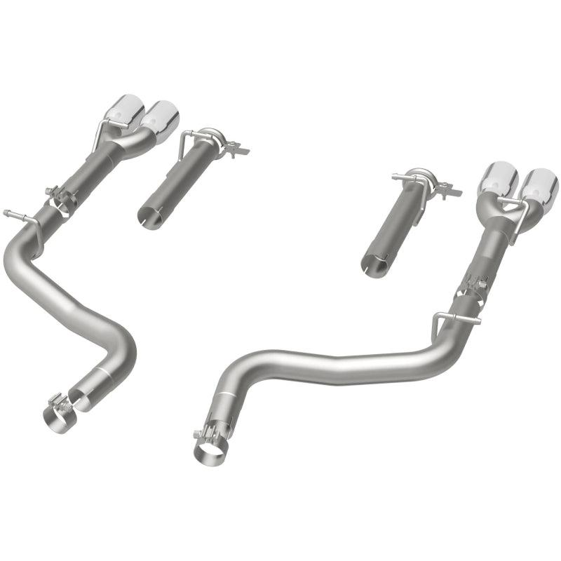 MagnaFlow Axle-Back, SS, 2.5in, Quad Split Rear 3.5in Tip 2015 Dodge Challenger R/T 5.7L