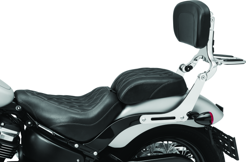 Kuryakyn Fixed Mounts Multi-Purpose Driver & Passenger Backrest 18-Up Softail - Chrome