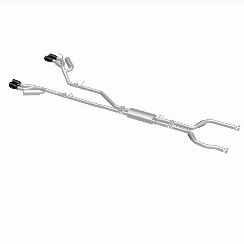 MagnaFlow 20-21 Ford Explorer 3.0L V6 Dual Exit Quad Black Chrome Tip Street Series Cat-Back Exhaust