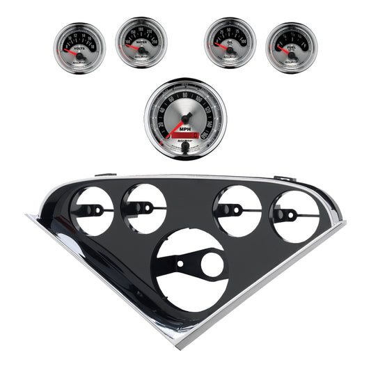 Autometer American Muscle Direct Fit Dash Kit 55-56 Chevrolet (1 x 3-3/8in. / 4 x 2-1/16in.)