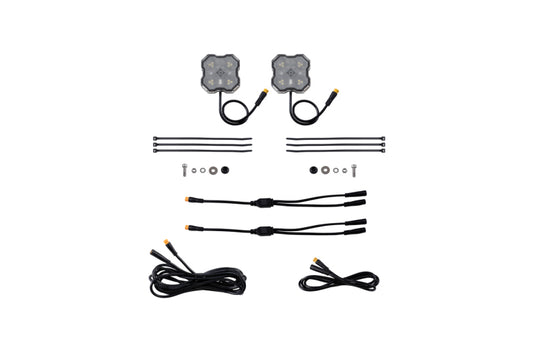 Diode Dynamics Rock Light - Red/White - M8 Add-On 2-Pack