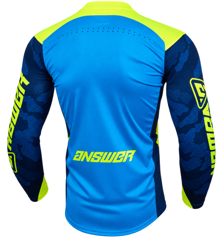 Answer LE Elite Camo Jersey Cyan/Hyper Acid/Black - Large