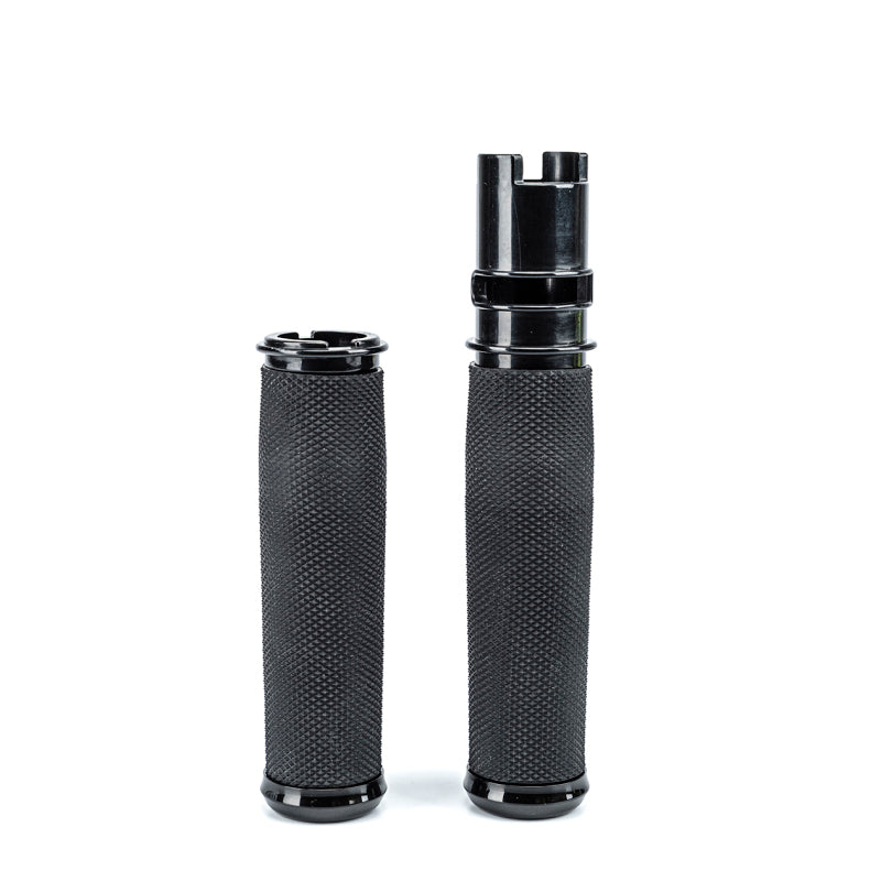 Bikers Choice Billet Aluminum Black Throttle-By-Wire Contour  Grips