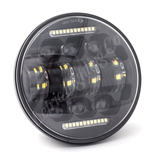 Letric Lighting 5.75in LED Black Diez 10-LED Headlight Dual Horizontal DRL