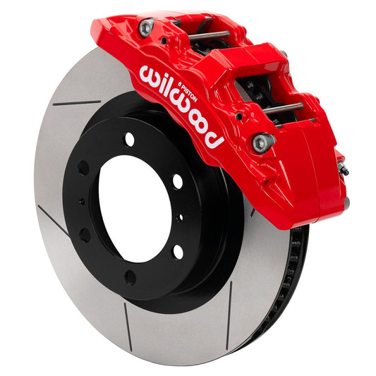 Wilwood 24-25 Toyota Tacoma Front Aero6-DM Big Brake Kit 13.38 In Rotor/w Lines - Red