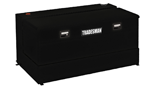Tradesman Steel L-Shape Liquid Storage Tank Combo (56in. / 90 Gallon Capacity) - Black
