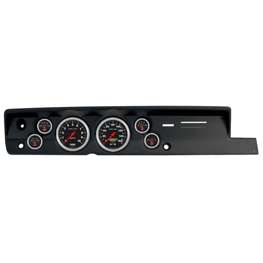 Autometer 67-69 Plymouth Cuda w/ Heat Direct Fit 6 Gauge Dash Kit (5in x2 & 2 1/16in x4)