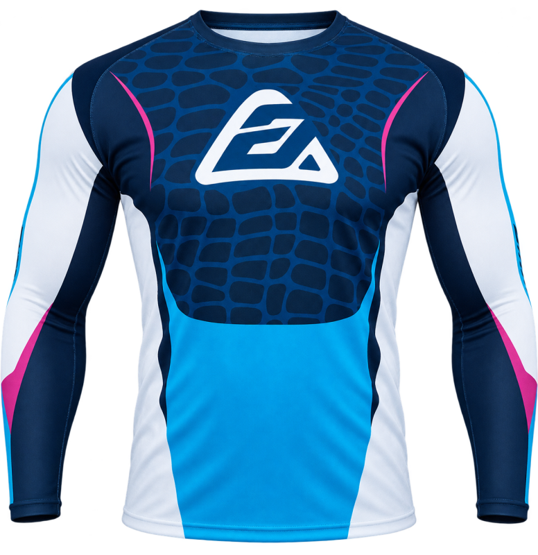 Answer LE Elite Camo Jersey Cyan/Hyper Acid/Black Youth - XS