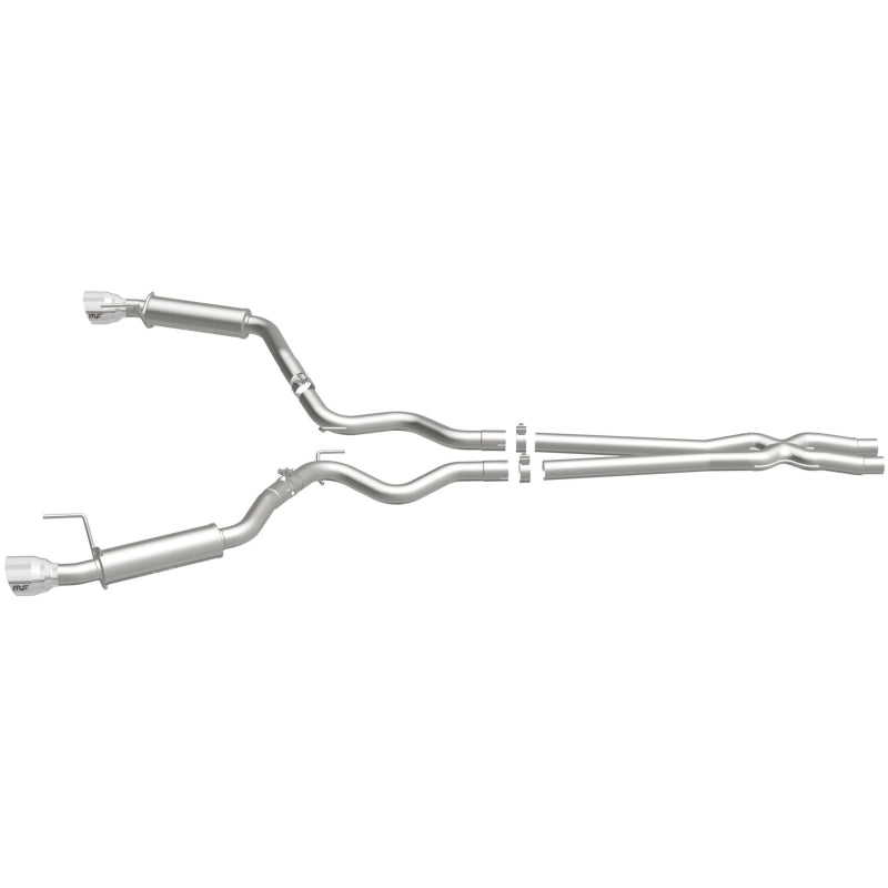 MagnaFlow Cat Back, SS, 2.5in, Competition, Dual Split Polished 4.5in Tips 2015 Ford Mustang V6 3.7L