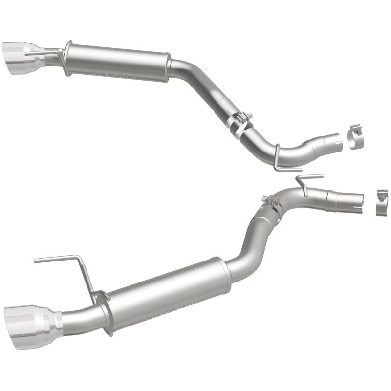 MagnaFlow Axle Back, SS, 2.5in, Competition, Dual Split Polish 4.5in Tip 2015 Ford Mustang Ecoboost