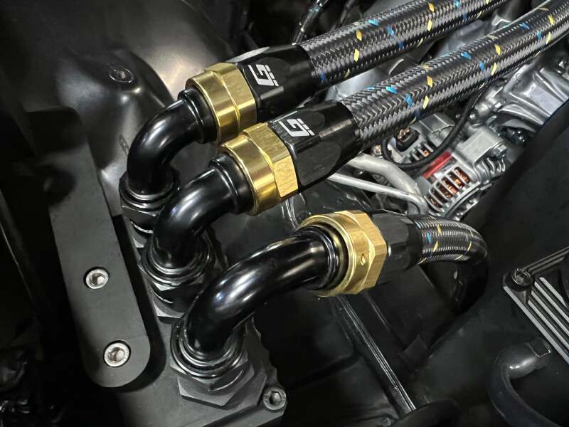 GReddy AN06 150 DEGREE HOSE END SWIVEL BLACK/GOLD ANODIZED