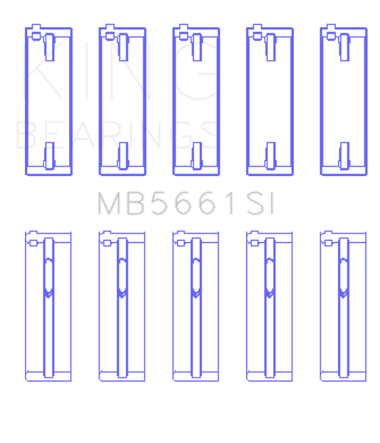 King Engine Bearings Volkswagen AMB/BYK/BBX Silicon Bi-Metal Aluminum Main Bearing Set - Size STD