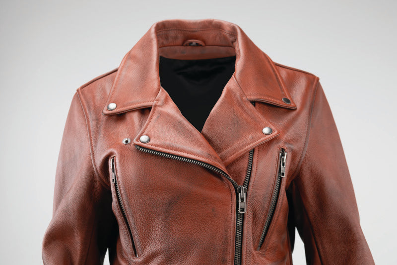 Kuryakyn Leather By River Road Arabian Spice Leather Jacket Red Womens - Small
