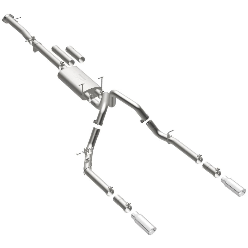 MagnaFlow Stainless Cat-Back Exhaust 2015 Chevy Silverado 2500HD 6.0L Dual Split Rear Exit 4in