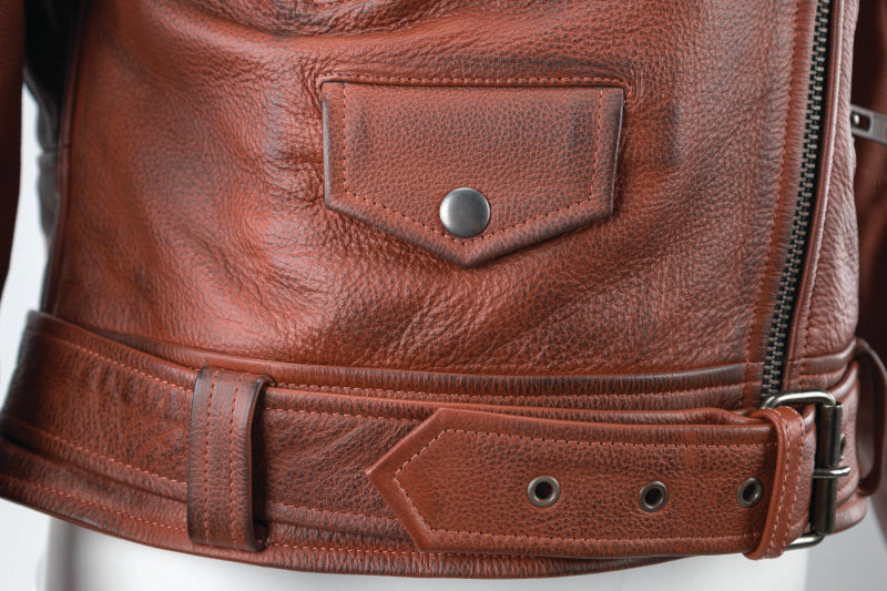 Kuryakyn Leather By River Road Arabian Spice Leather Jacket Red Womens - Small