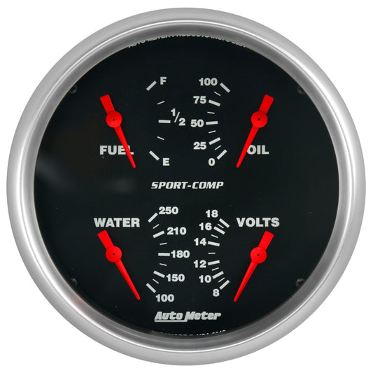 Autometer Sport-Comp Quad 5in. - 240 OhmE-33 OhmF