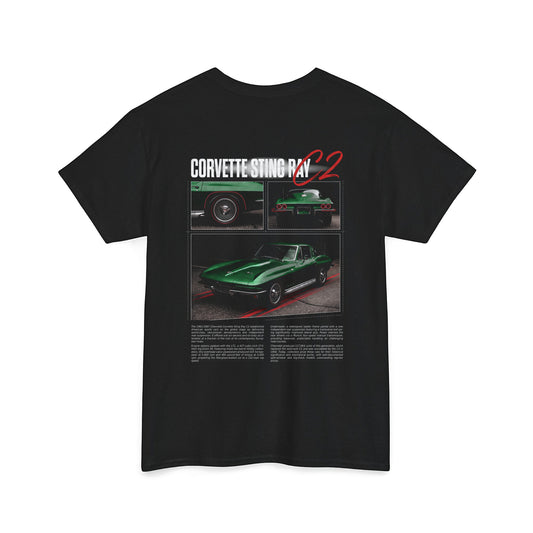 1963-1967 Chevrolet Corvette Sting Ray C2 - Goodwood Green Cotton T-Shirt