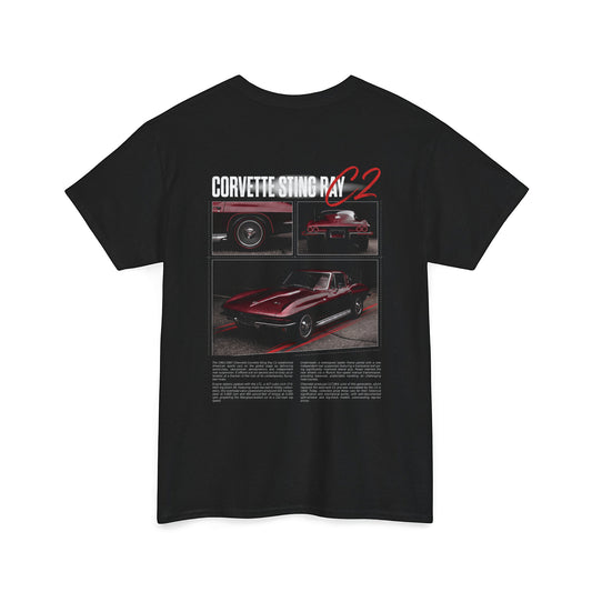 1963-1967 Chevrolet Corvette Sting Ray C2 - Milano Maroon Cotton T-Shirt