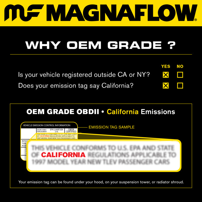 MagnaFlow Direct Fit Catalytic Conv 16-18 Kia Sorento OEM Grade Federal / EPA Compliant UnderBody