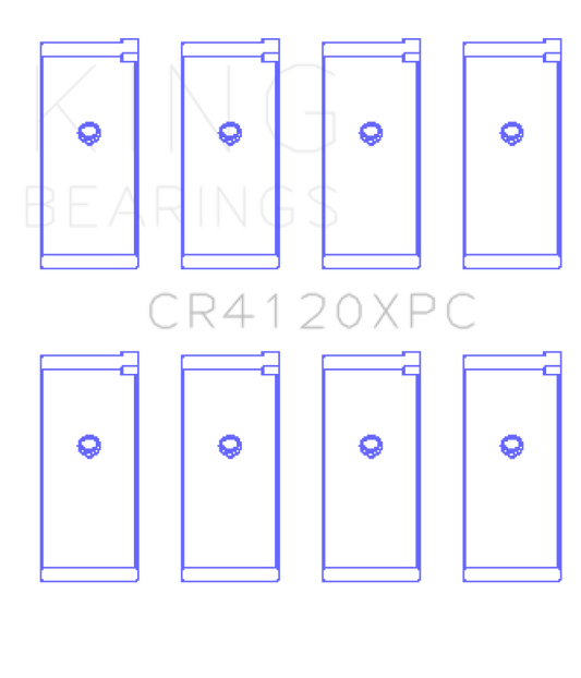 King Engine Bearings Mitsubishi 4G63/4G64 Coated Connecting Rod Bearing Set of 4 - Size +.026mm