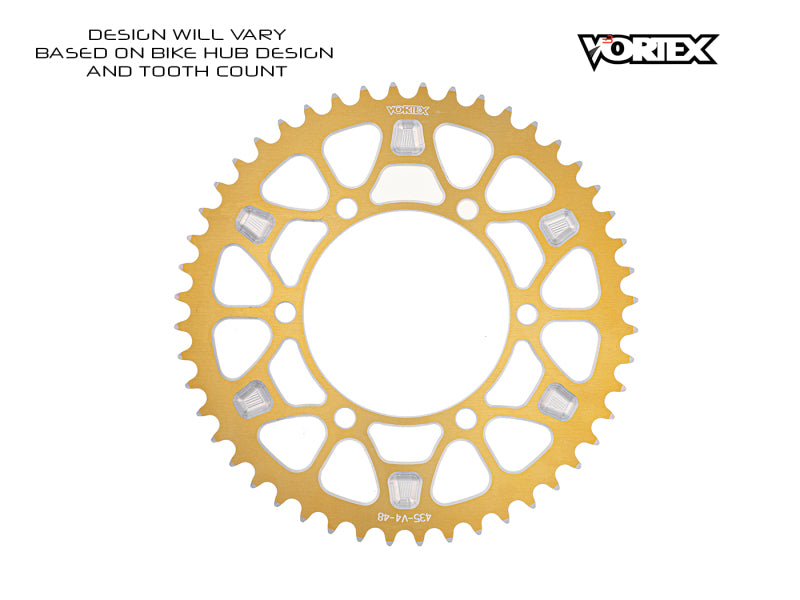 Vortex Racing V4 45 Tooth 520 Rear Sprocket - Gold