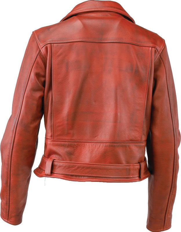 Kuryakyn Leather By River Road Arabian Spice Leather Jacket Red Womens - Small