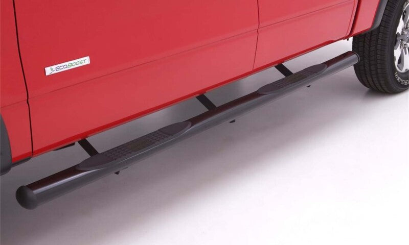 Lund 99-13 Chevy Silverado 1500 Ext. Cab 4in. Oval Straight Steel Nerf Bars - Black