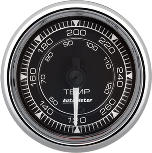 AutoMeter Chrono 2-1/16in 120-280 Degree Temperature Digital Stepper Motor Gauge - Chrome