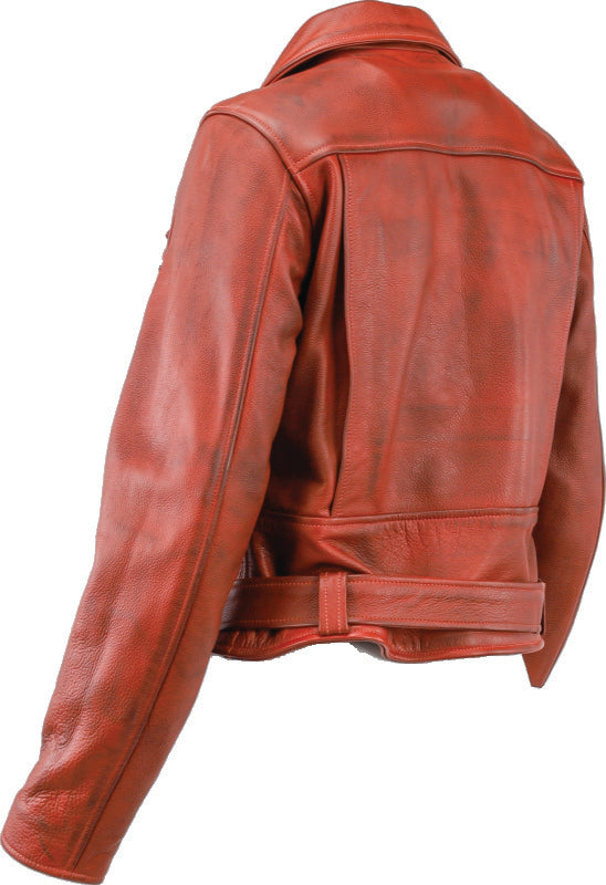Kuryakyn Leather By River Road Arabian Spice Leather Jacket Red Womens - Small