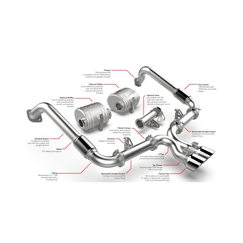 APR 17-25 Porsche Boxster/Cayman 2.0T/2.5T Full Catback Exhaust System