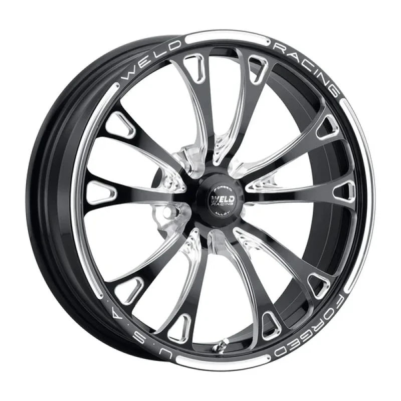 Weld V-Series 1-Piece 17x4.5 / 5x4.5 BP / 2.2in. BS Gloss Black Milled Wheel