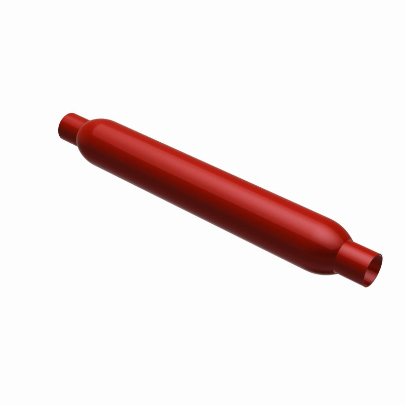MagnaFlow Muffler Red Pack Series Glasspack 4in Rd 18in Body Length 3in/3in Inlet/Outlet