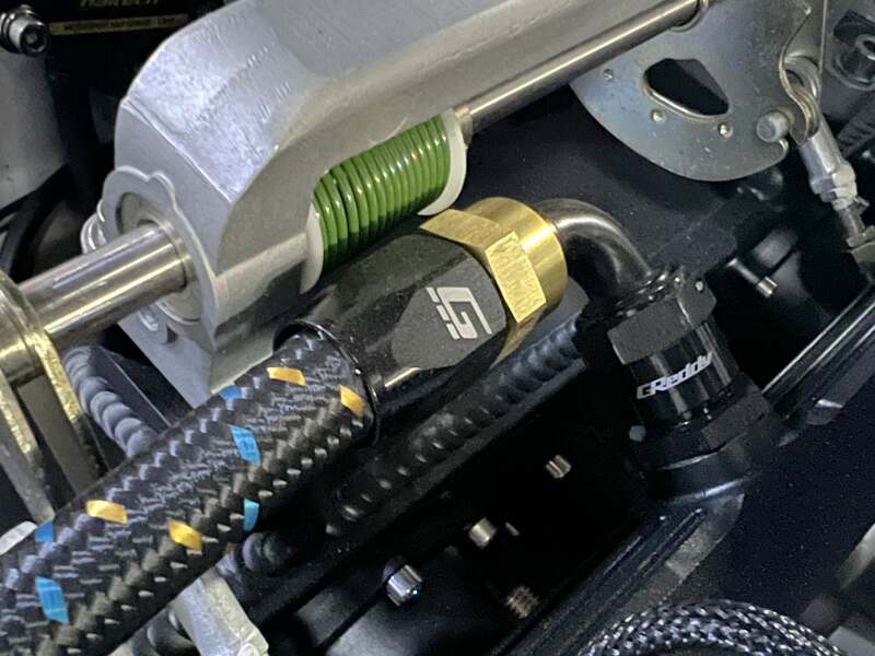 GReddy AN06 180 DEGREE HOSE END SWIVEL BLACK/GOLD ANODIZED