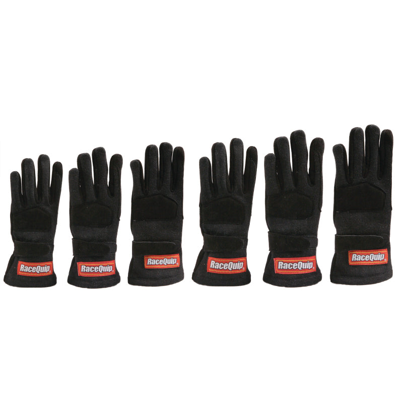 RaceQuip Black 2-Layer SFI-5 Glove Kid - XXXS K5
