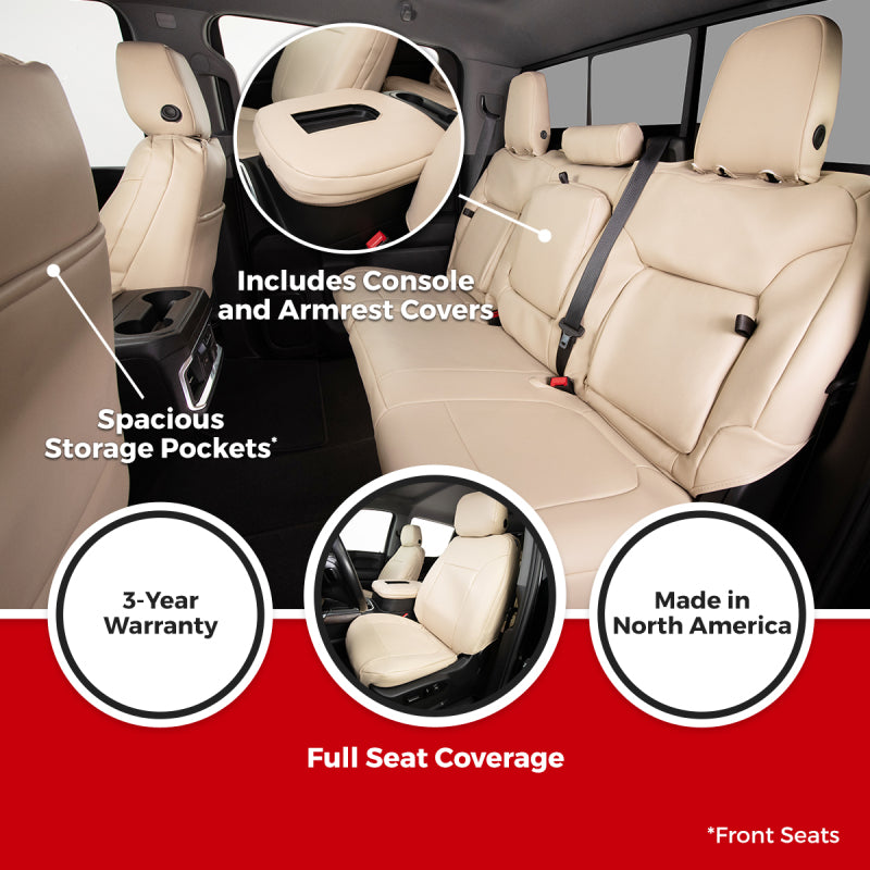 Covercraft 2025 Ford Explorer Leatherette Custom Front Row Seat Covers - Black