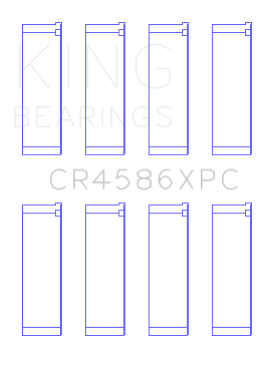 King Engine Bearings Mitsubishi 4B11T (Size 0.5) Coated Performance Rod Bearing Set