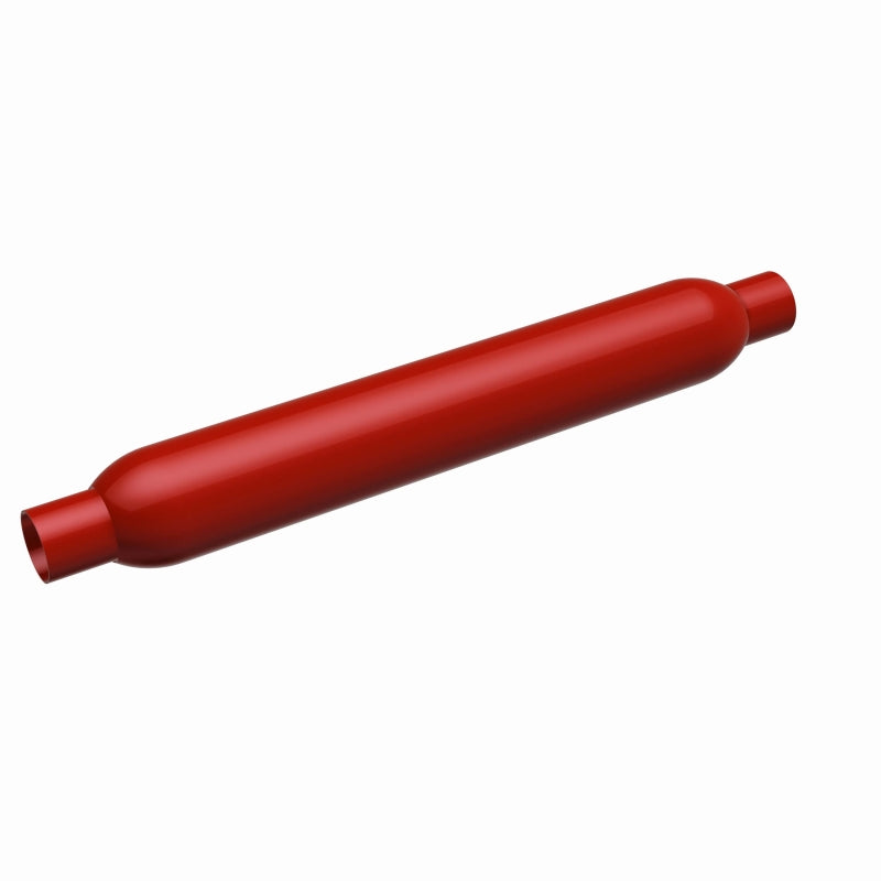MagnaFlow Muffler Red Pack Series Glasspack 4in Rd 18in Body Length 3in/3in Inlet/Outlet