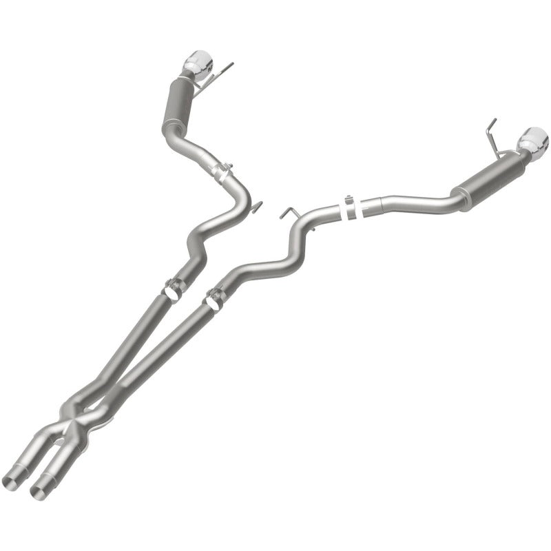MagnaFlow Cat Back, SS, 2.5in, Competition, Dual Split Polished 4.5in Tips 2015 Ford Mustang V6 3.7L