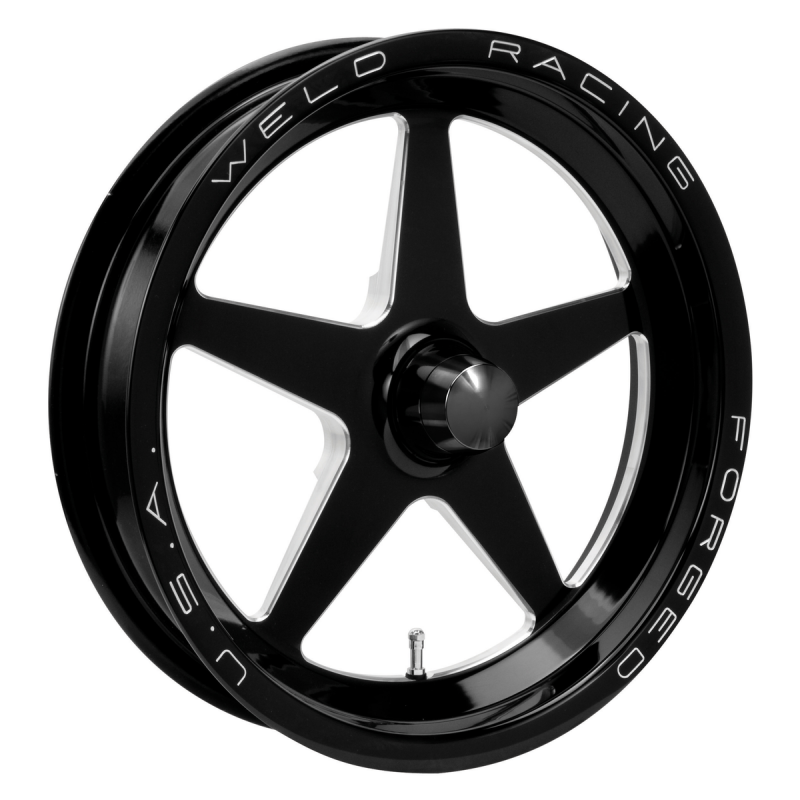 Weld Alumastar 1-Piece 15x3.5 / Strange Spindle MT / 1.75in. BS Gloss Black Milled - Non-Beadlock