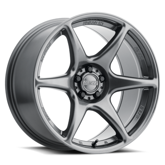 Kansei K12GM KNP 15x7in / 4x100 BP / 25mm Offset / 73.1mm Bore - Gloss Gunmetal Wheel