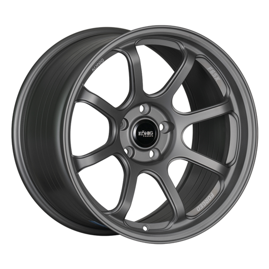 Konig Forged F6SX 18x11 5x114.3 ET40 Satin Grey Wheel (Knurled Bead)