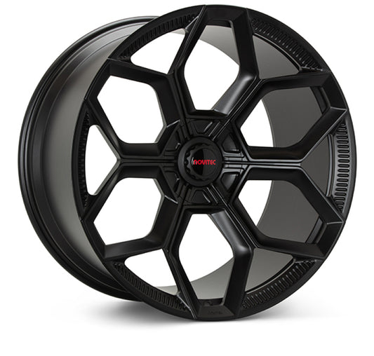 Vossen x Novitec NL5-5L 19x11in - 5x112 BP - ET28 - Satin Black Lamborghini Huracan Rear Wheel