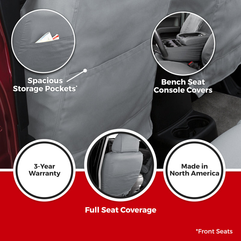 Covercraft 14-23 Ford Transit Endura Waterproof SeatSaver Front Row Seat Covers-Grey